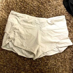 Lululemon size four shorts, white